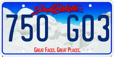 SD license plate 75OG03