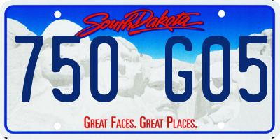 SD license plate 75OG05