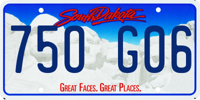 SD license plate 75OG06