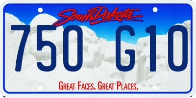 SD license plate 75OG10