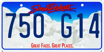 SD license plate 75OG14