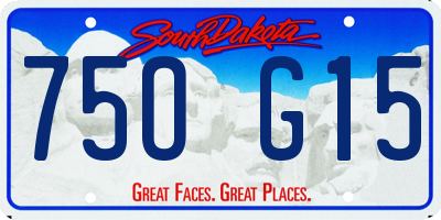 SD license plate 75OG15