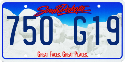 SD license plate 75OG19