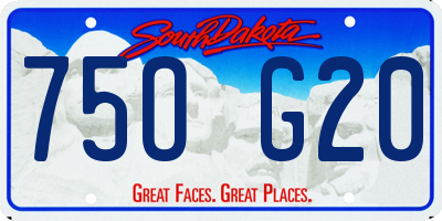 SD license plate 75OG20