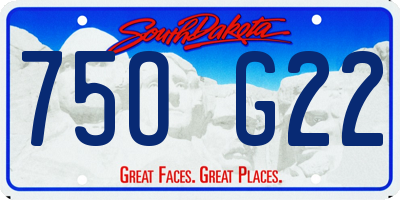 SD license plate 75OG22
