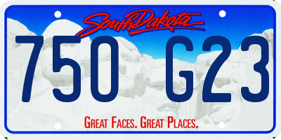 SD license plate 75OG23