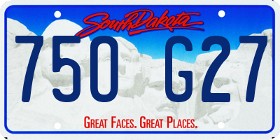 SD license plate 75OG27