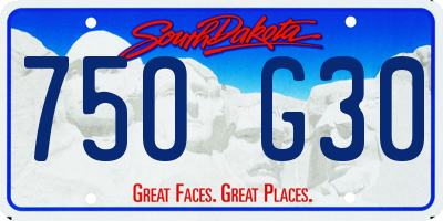 SD license plate 75OG30