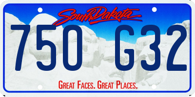 SD license plate 75OG32
