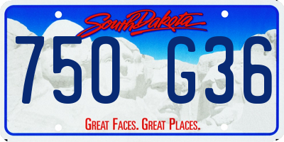 SD license plate 75OG36