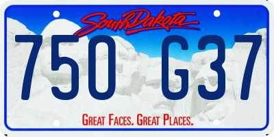 SD license plate 75OG37