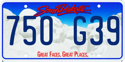 SD license plate 75OG39