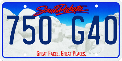 SD license plate 75OG40