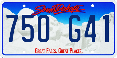 SD license plate 75OG41