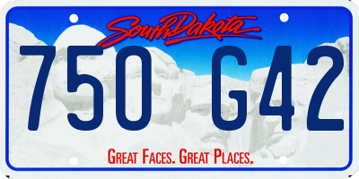 SD license plate 75OG42