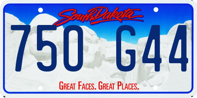 SD license plate 75OG44