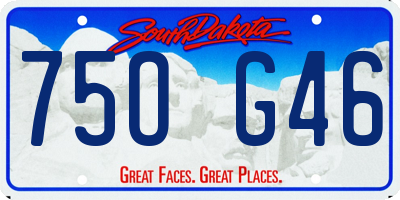 SD license plate 75OG46