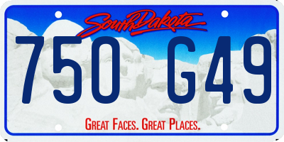 SD license plate 75OG49