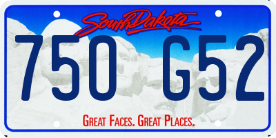 SD license plate 75OG52
