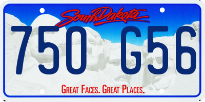 SD license plate 75OG56