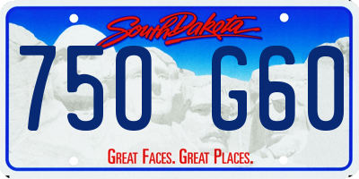 SD license plate 75OG60
