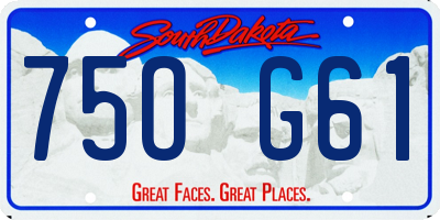 SD license plate 75OG61