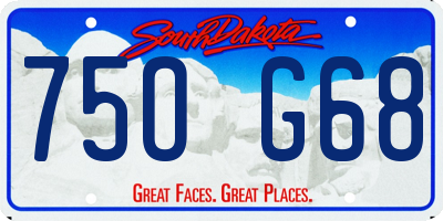 SD license plate 75OG68