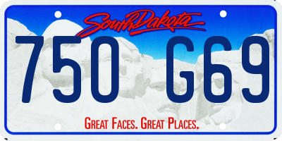 SD license plate 75OG69