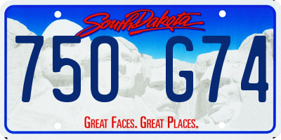 SD license plate 75OG74