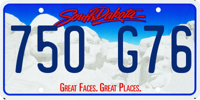 SD license plate 75OG76