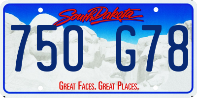SD license plate 75OG78
