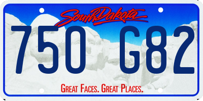 SD license plate 75OG82