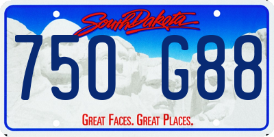 SD license plate 75OG88