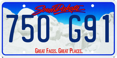 SD license plate 75OG91