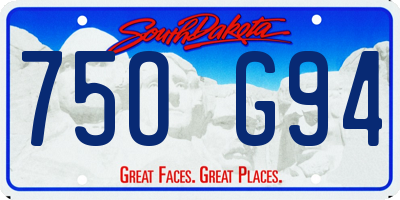 SD license plate 75OG94