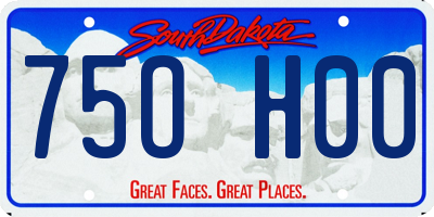 SD license plate 75OH00