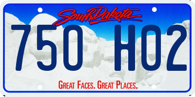 SD license plate 75OH02
