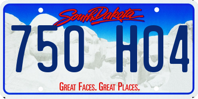 SD license plate 75OH04