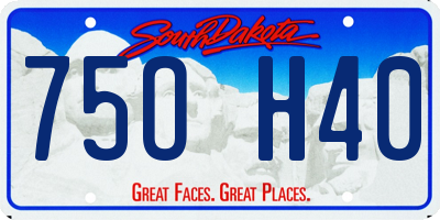 SD license plate 75OH40
