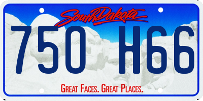SD license plate 75OH66