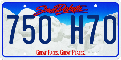 SD license plate 75OH70