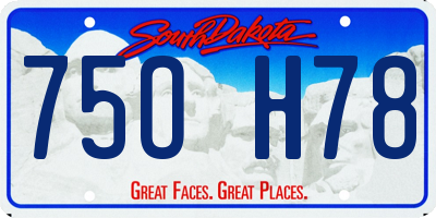 SD license plate 75OH78