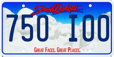 SD license plate 75OI00