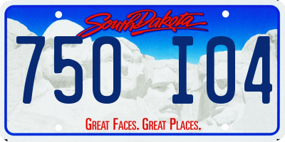SD license plate 75OI04