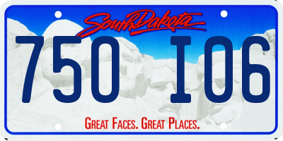 SD license plate 75OI06