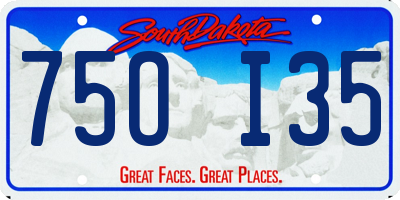 SD license plate 75OI35