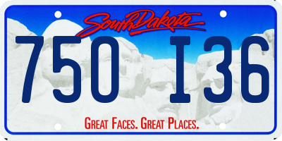 SD license plate 75OI36
