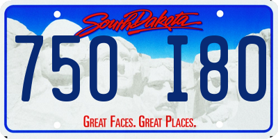 SD license plate 75OI80