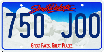 SD license plate 75OJ00