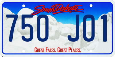 SD license plate 75OJ01